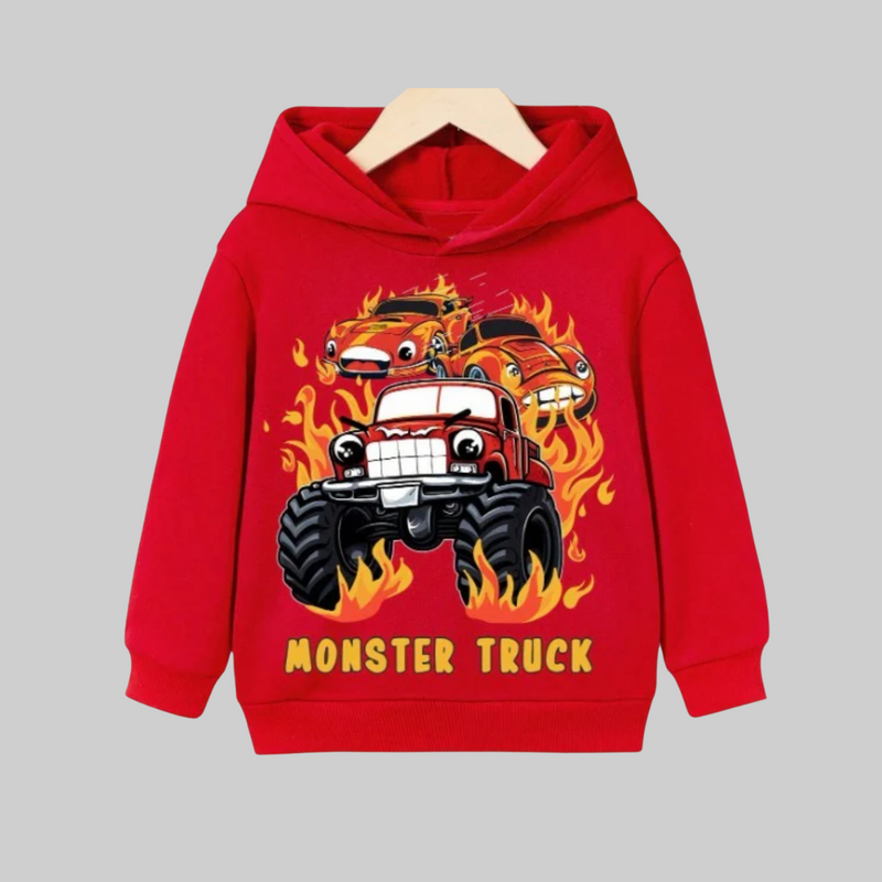 Monster Truck Red Hoodie