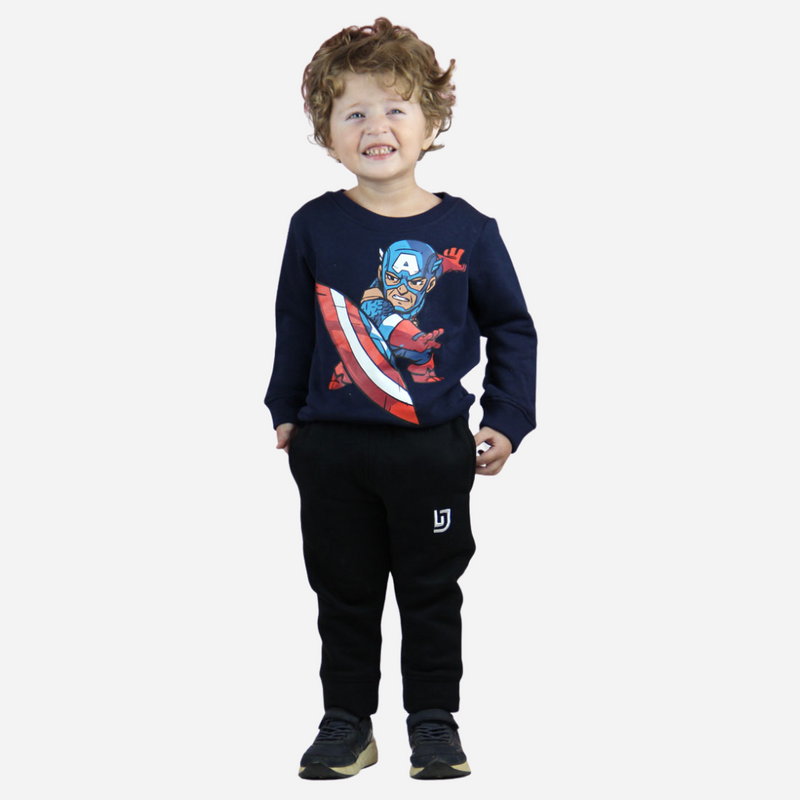 Captain America Sweatshirt And Black Trouser Set