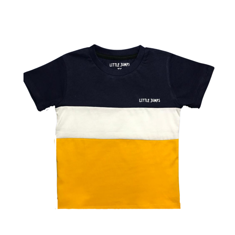 Three Color Panel T-shirt